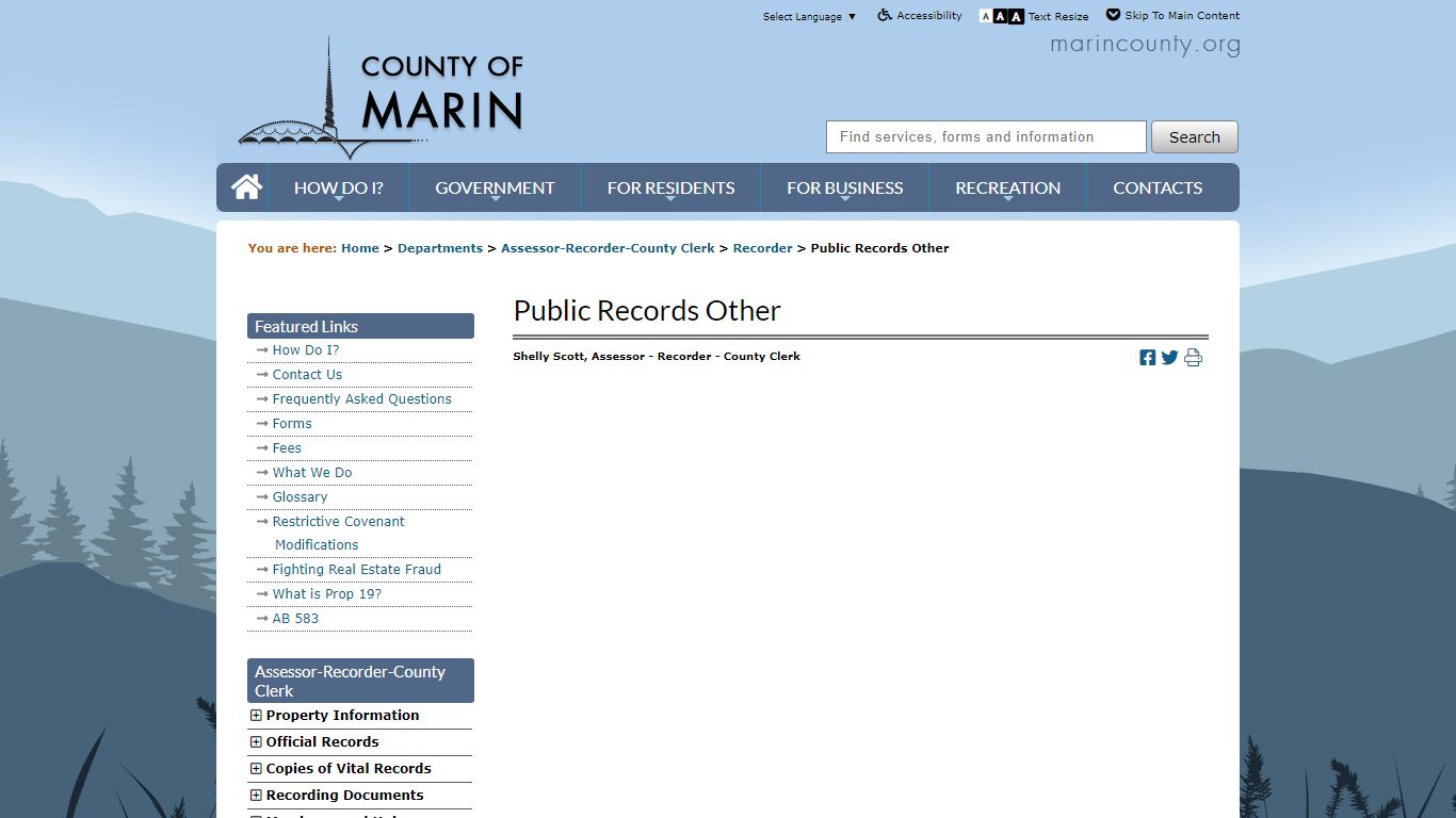 Public Records - Recorder - County of Marin