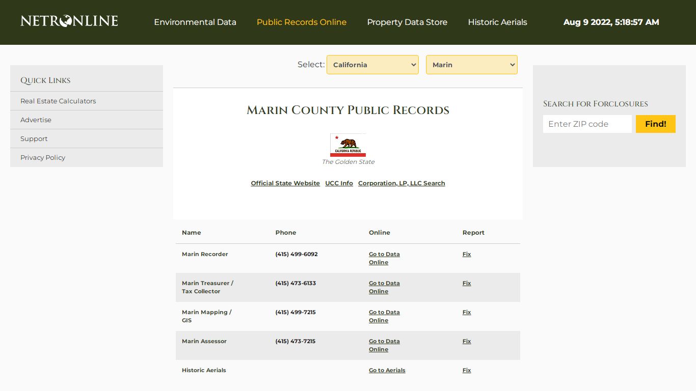 NETR Online • Marin • Marin Public Records, Search Marin ...